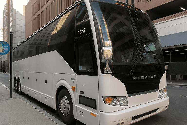 a Wyoming Coach Bus Service coach bus