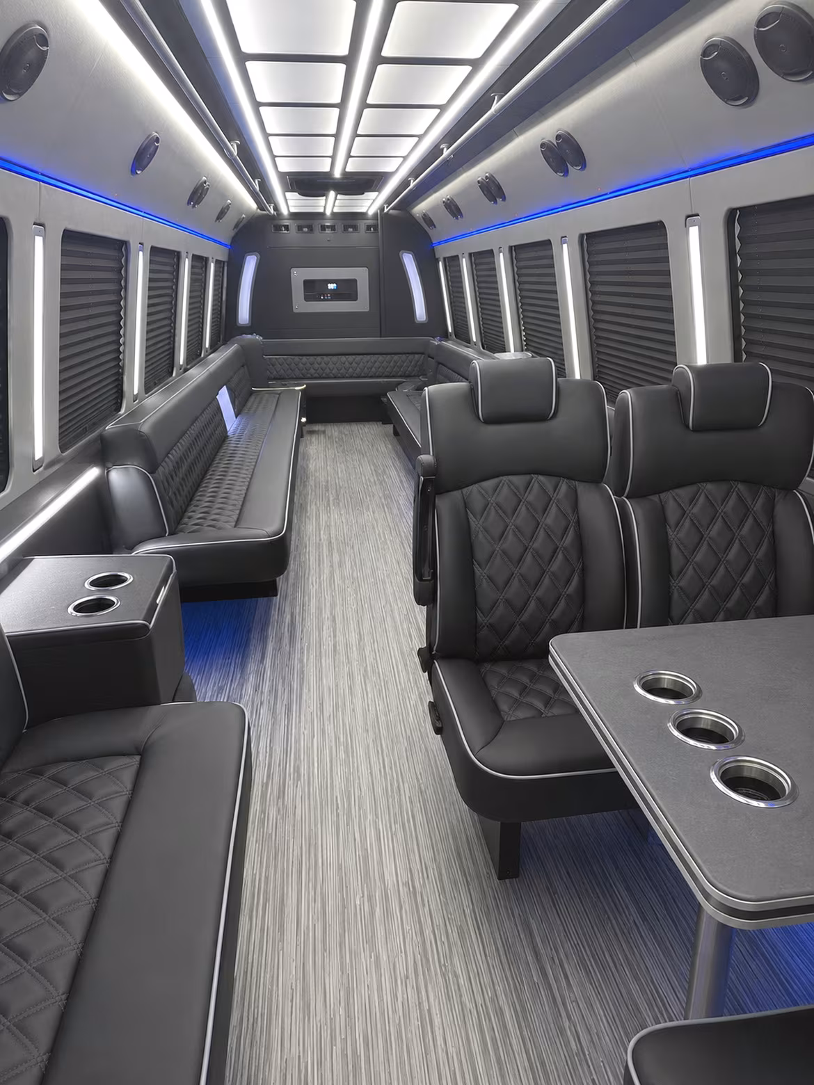 wyoming 25 passenger party bus inside