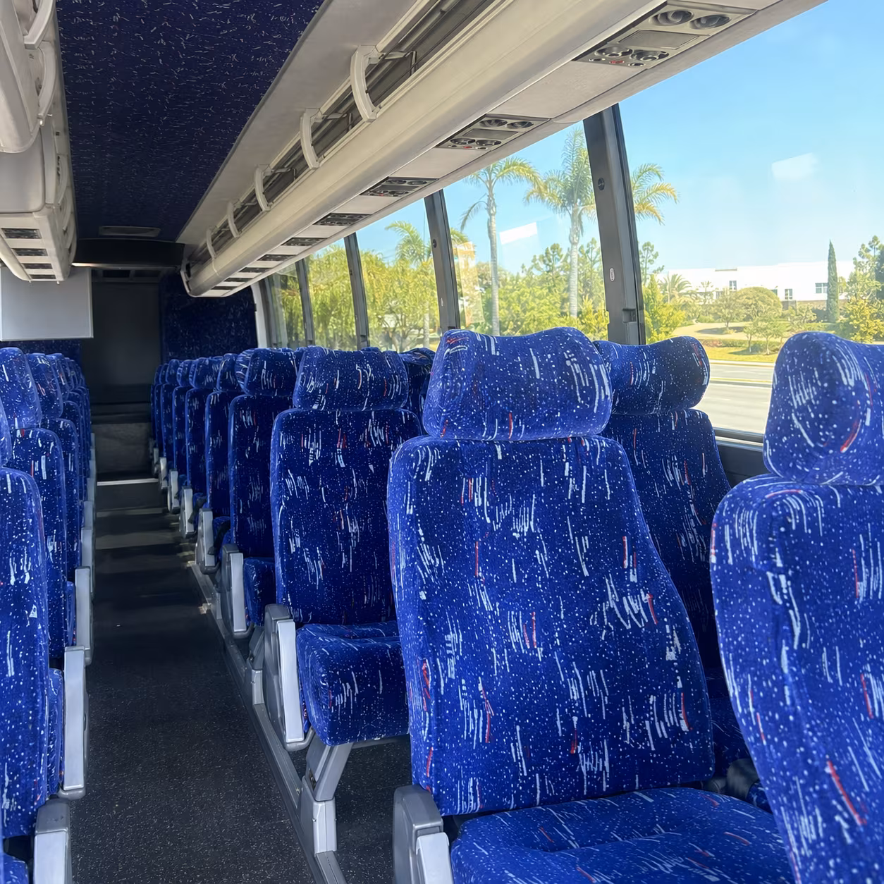 wyoming 56 passenger charter bus inside