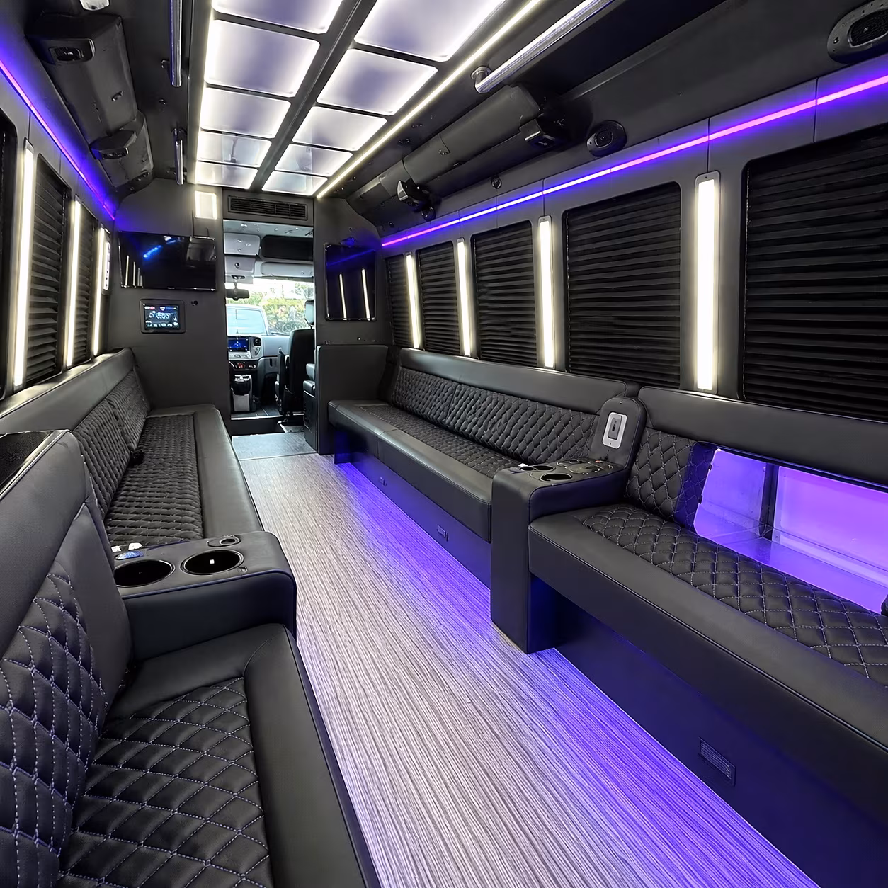 wyoming party bus rental interior